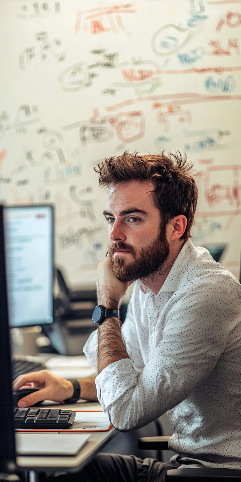 Man using Persimi for detailed inquiry